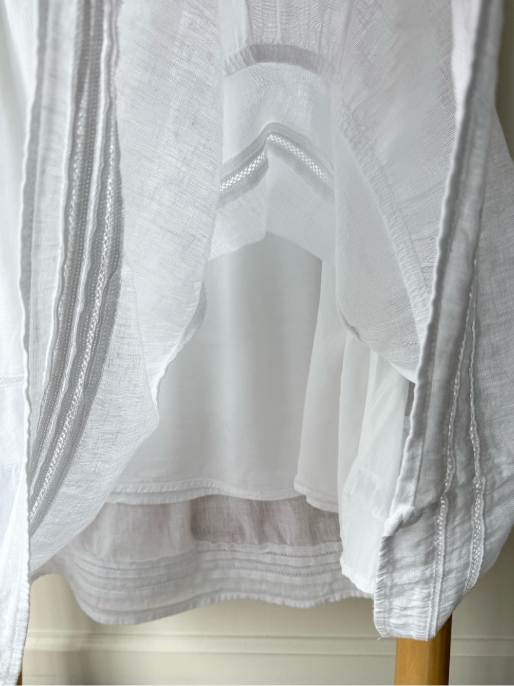 Rails Anthropologie Ashlyn Cool White Linen Sleeveless Tie Collar Midi Dress L - Picture 14 of 16